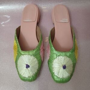 Jeffrey Campbell Women's Green and Pink Mules Size 8/39